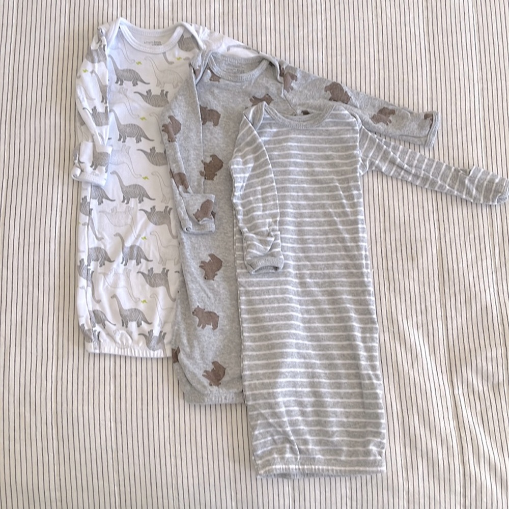 Newborn Carters Gown Bundle of 3